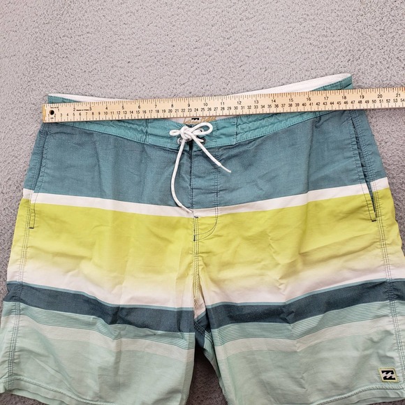 Billabong Shorts Mens 36 Green Multicolor Swim Draw String Logo Outdoors Pockets - Picture 13 of 14